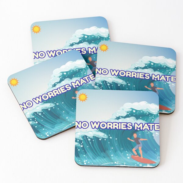 Item preview, No Worries Mate Surfer - Australian Beach Culture Illustration designed and sold by adelmardiyansha.