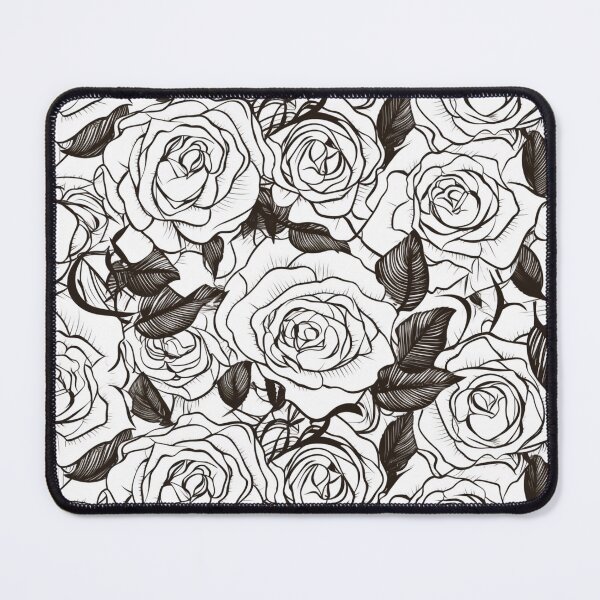 Item preview, Black & White Rose Line Art Collection – Minimal Floral Mug, Phone Case, Pillow & Scarf designed and sold by Paka Shop.