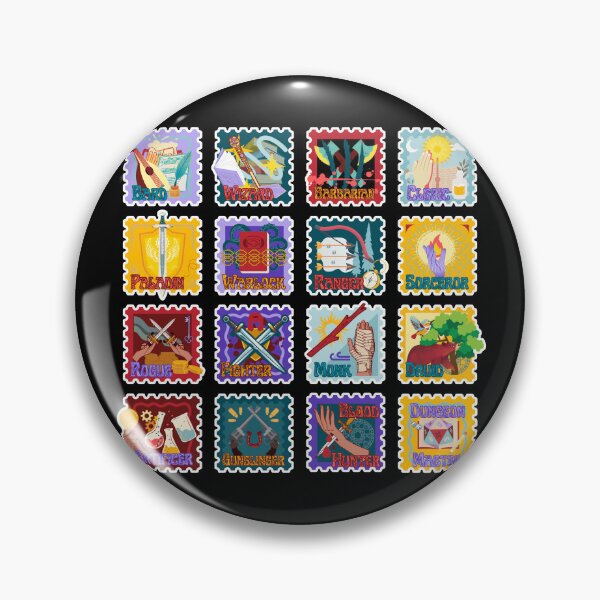 Item preview, DnD Class Mini Stamps designed and sold by KJBlueDraws.