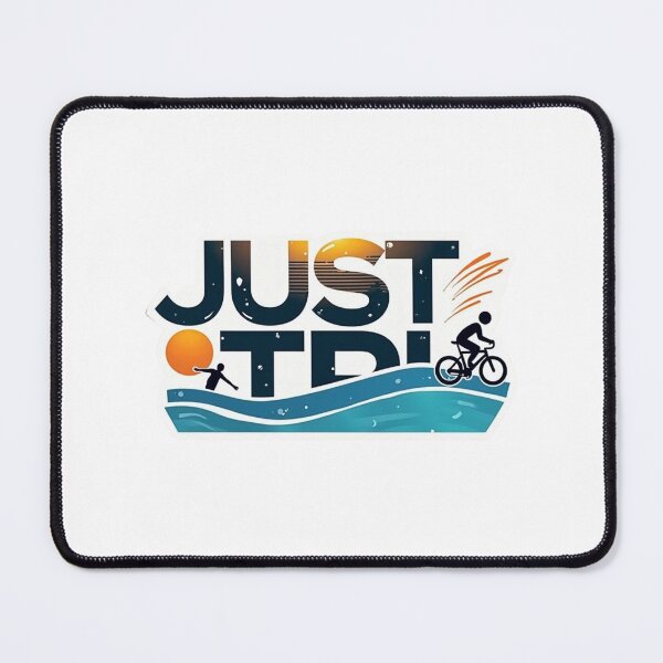 Item preview, JUST TRI – Minimalist Triathlon Motivation Sticker designed and sold by Triathlongram.
