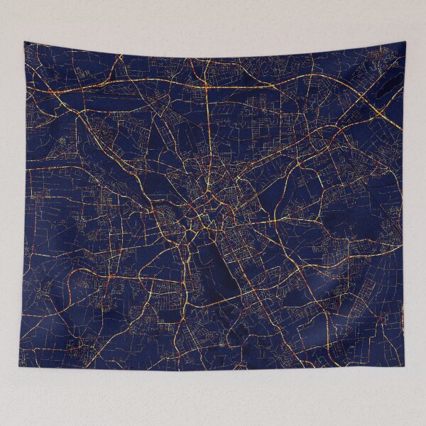 Item preview, Hanover, Lower Saxony, Germany Map - City At Night designed and sold by deMAP.