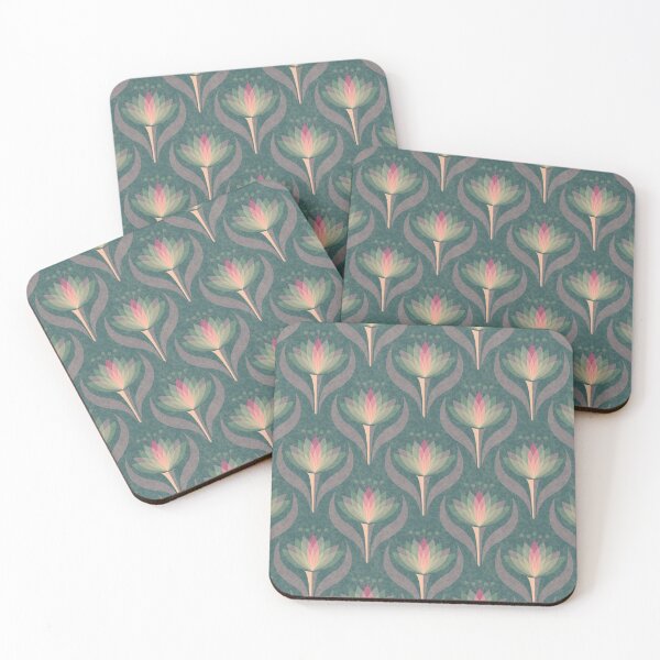 Item preview, Midcentury Bloom - Mineral Green designed and sold by Carina Parry Studios.