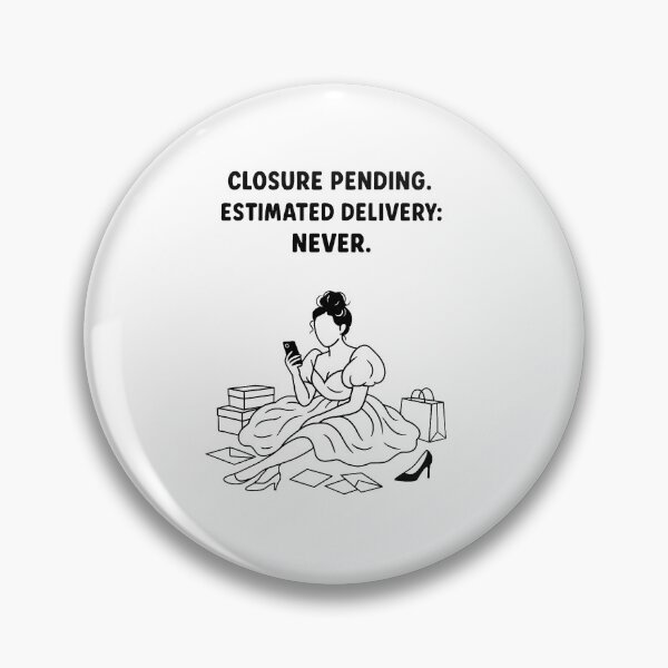 Item preview, Closure Pending Poster | Sarcastic Breakup Quote in Minimalist Line Art designed and sold by AptSEVENTY3.