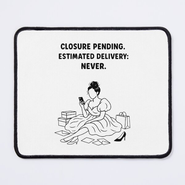 Item preview, Closure Pending Poster | Sarcastic Breakup Quote in Minimalist Line Art designed and sold by AptSEVENTY3.