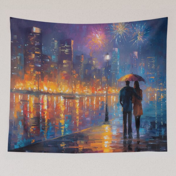 Item preview, Watching Fireworks Over the City designed and sold by Rtymer.
