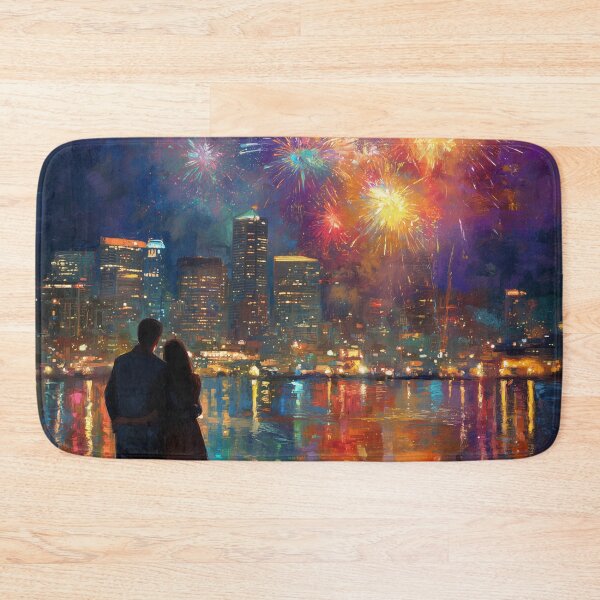 Item preview, Watching Fireworks Over the City designed and sold by Rtymer.