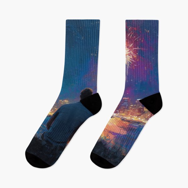Item preview, Watching Fireworks Over the City designed and sold by Rtymer.