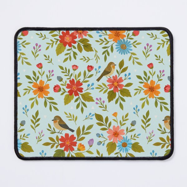 Item preview, Vintage Floral and Birds Pattern – Soft Nature Print designed and sold by Vibe Check Central.