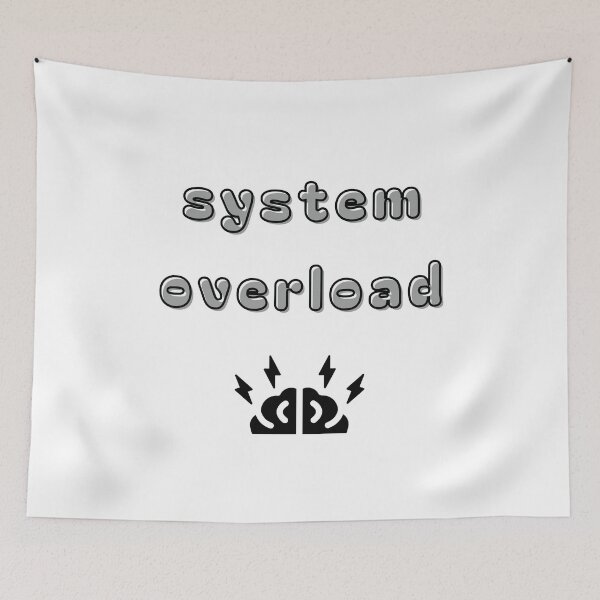 Item preview, System Overload – Low Battery Club Design designed and sold by mintmono-studio.