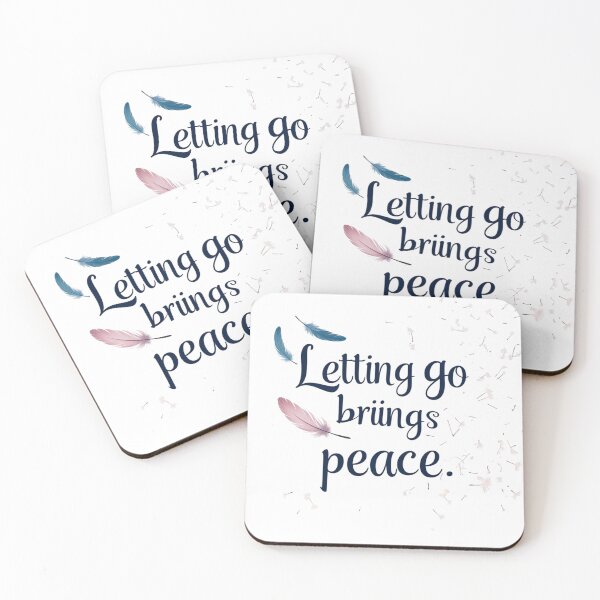 Item preview, Letting Go Brings Peace – Inspirational Quote Art designed and sold by Irene Catchmind.