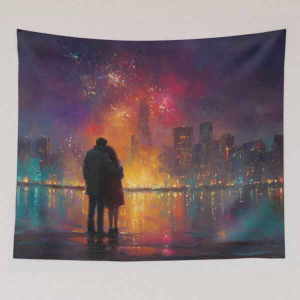 Item preview, Watching Fireworks Over the City designed and sold by Rtymer.