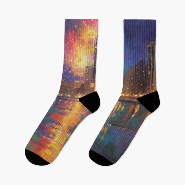Item preview, Watching Fireworks Over the City designed and sold by Rtymer.