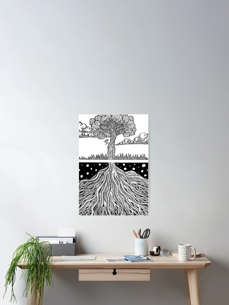 Thumbnail 2 of 3, Poster, Tree and Roots designed and sold by Gradasee.
