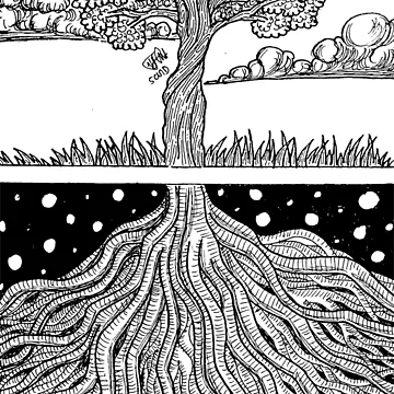 Artwork thumbnail, Tree and Roots by Gradasee