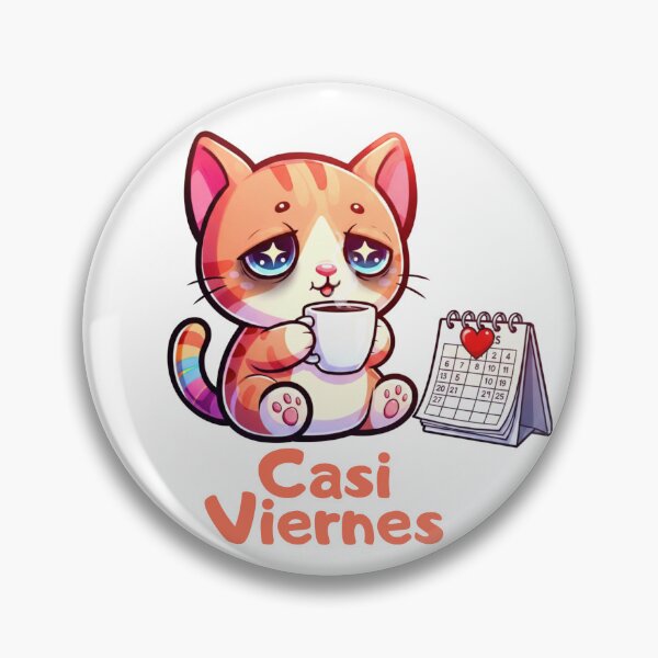 Item preview, Tired Cat, Coffee and Almost Friday Adorable Kawaii kitten very tired designed and sold by DibuHumor.
