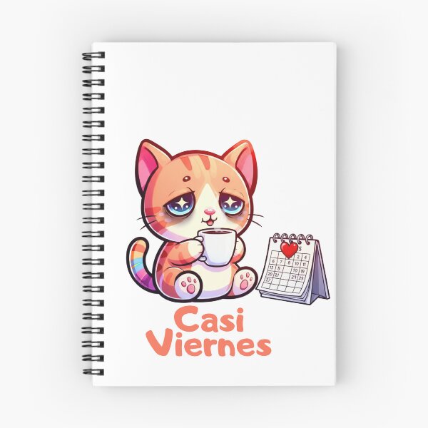 Item preview, Tired Cat, Coffee and Almost Friday Adorable Kawaii kitten very tired designed and sold by DibuHumor.
