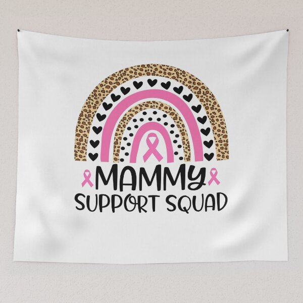 Item preview, Breast Cancer Ribbon Rainbow Pink Support squad Mammy designed and sold by cawtoon.