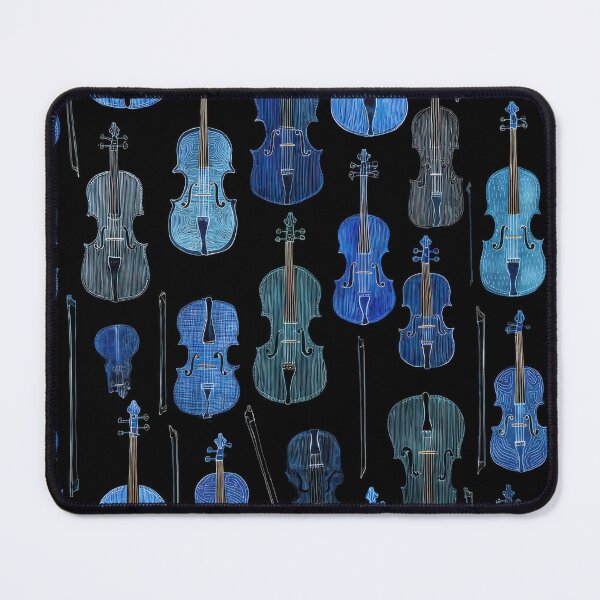 Item preview, Artistic Blue Cellos – Abstract Musical Instrument Seamless Pattern designed and sold by dawnleblanc55.
