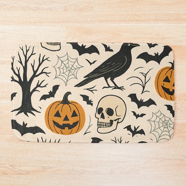 Item preview, Halloween Pattern Pumpkins, Crows, Skulls & Spooky Bats designed and sold by Buzzink.