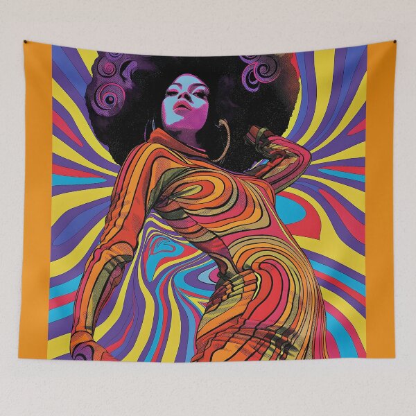 Item preview, Afrofuturist Diva in Psychedelic Motion designed and sold by SouthPrint.