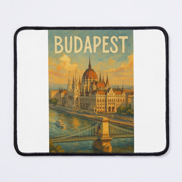 Item preview, Budapest Parliament and Chain Bridge at Sunset designed and sold by Places On Earth.