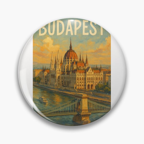 Item preview, Budapest Parliament and Chain Bridge at Sunset designed and sold by Places On Earth.