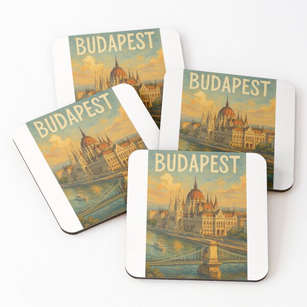 Item preview, Budapest Parliament and Chain Bridge at Sunset designed and sold by Places On Earth.