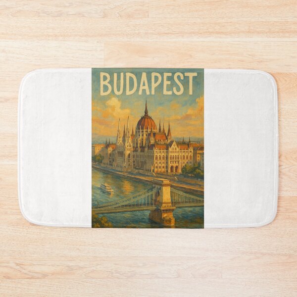 Item preview, Budapest Parliament and Chain Bridge at Sunset designed and sold by Places On Earth.