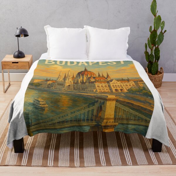 Item preview, Budapest Parliament and Chain Bridge at Sunset designed and sold by Places On Earth.
