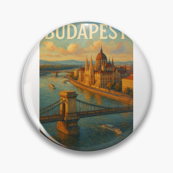 Item preview, Budapest Skyline with Chain Bridge and Parliament designed and sold by Places On Earth.