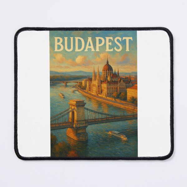 Item preview, Budapest Skyline with Chain Bridge and Parliament designed and sold by Places On Earth.