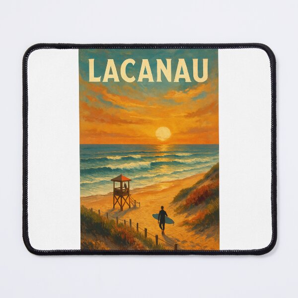 Item preview, Surfer at Lacanau Beach – Côte d'Argent, France designed and sold by Places On Earth.