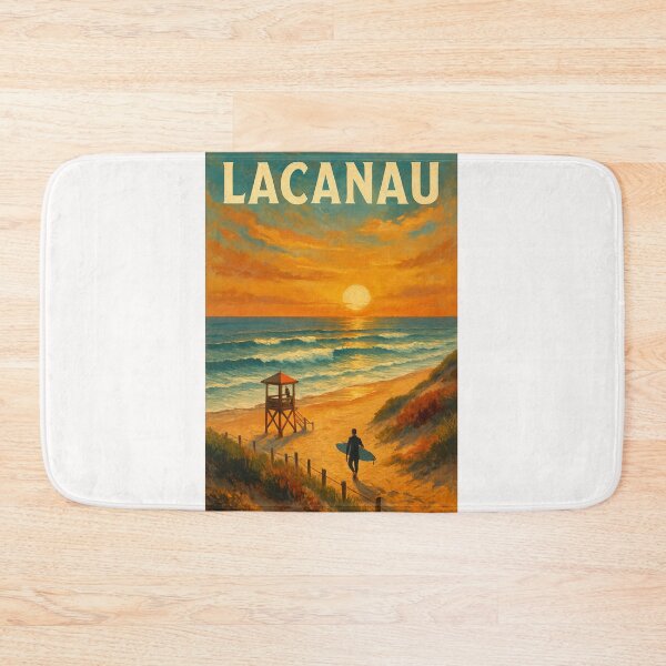 Item preview, Surfer at Lacanau Beach – Côte d'Argent, France designed and sold by Places On Earth.