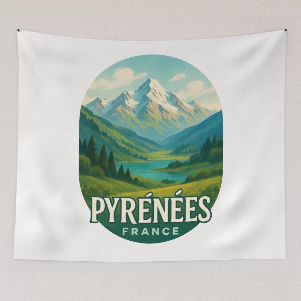 Item preview, Snowy Peak in the Pyrenees – French Mountain Landscape designed and sold by Places On Earth.