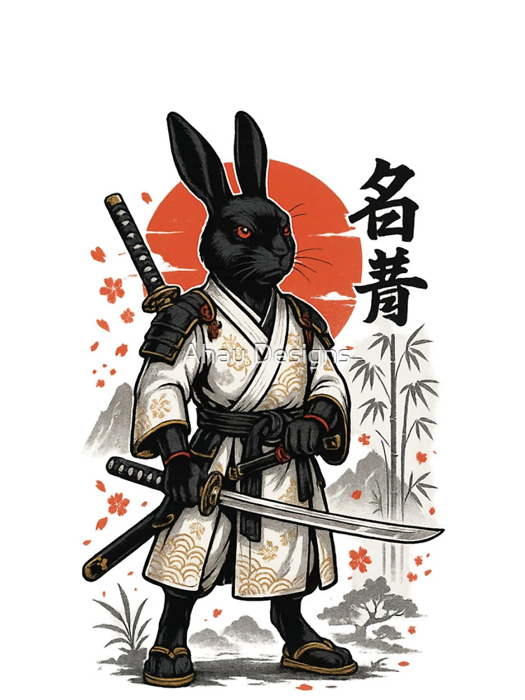 Thumbnail 4 of 4, iPhone Case, Samurai Warrior Rabbit designed and sold by Ahau Designs.