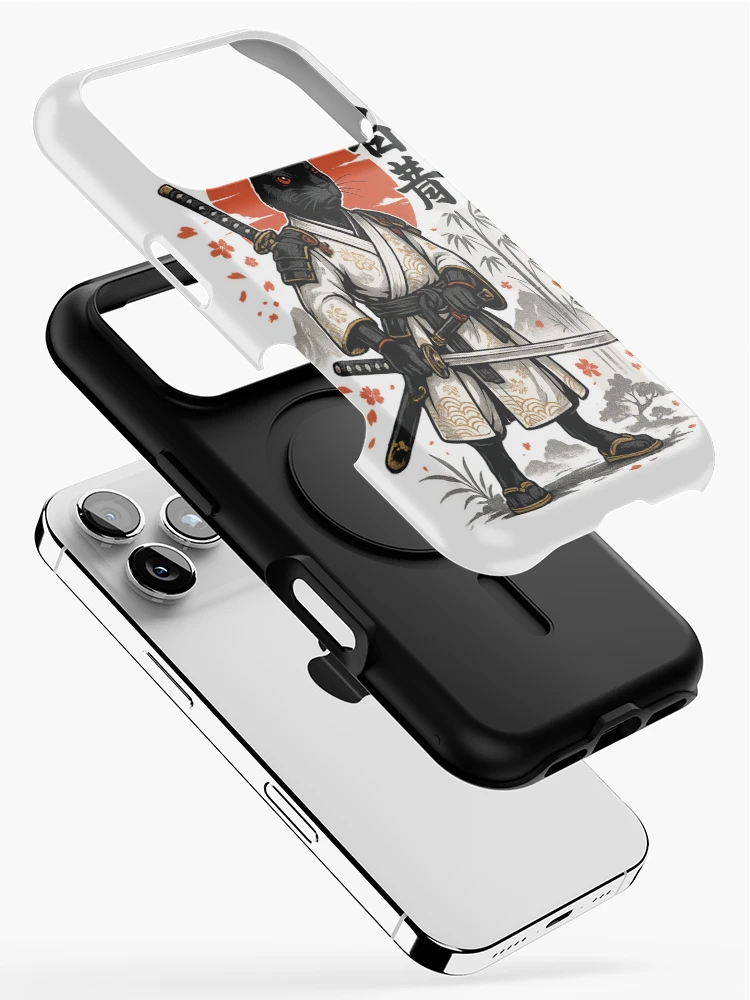 Thumbnail 2 of 4, iPhone Case, Samurai Warrior Rabbit designed and sold by Ahau Designs.