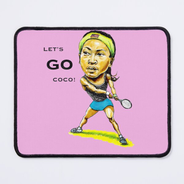 Item preview, Go Coco Tennis Star Caricature | PERFECT GIFT FOR YOU AND FRIENDS designed and sold by TiaPorter.
