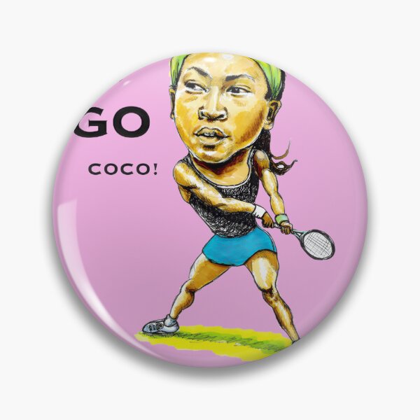 Aperçu de l'œuvre Caricature de la star du tennis Go Coco | Cadeau idéal pour vous et vos amis créée et vendue par TiaPorter.