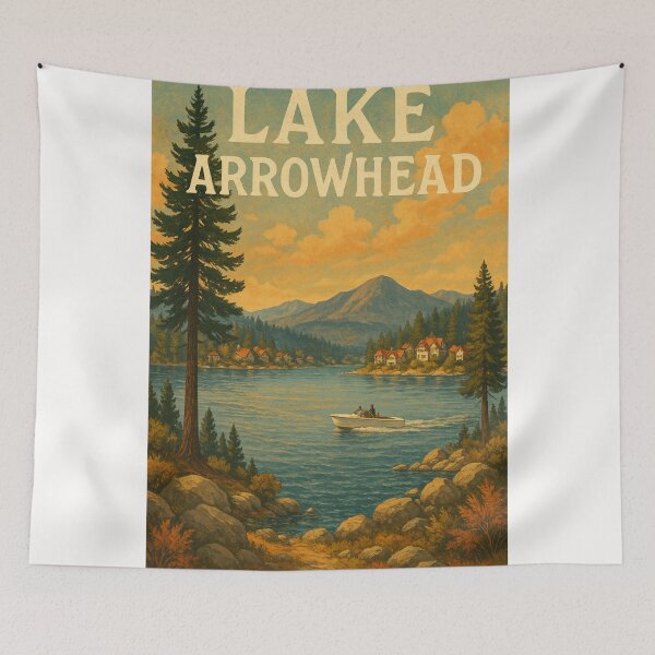 Item preview, Boating on Lake Arrowhead – San Bernardino County, California designed and sold by Places On Earth.