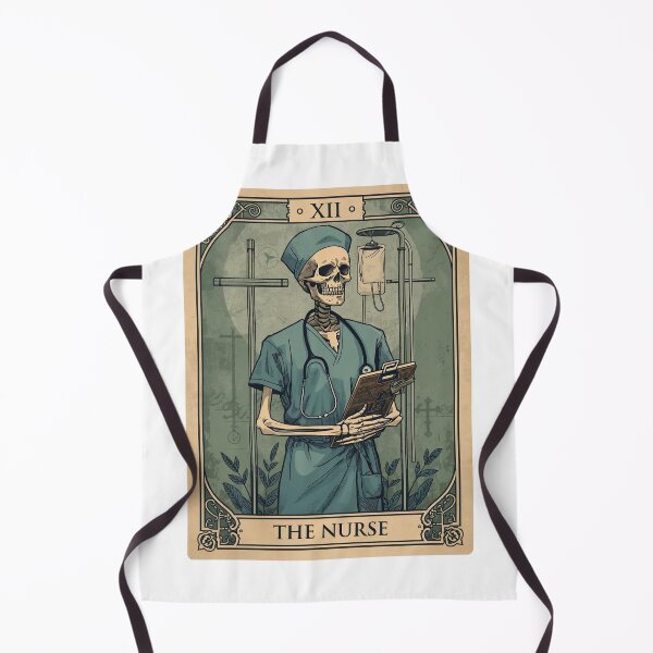 Item preview, The Nurse – Skeleton Tarot Card Healthcare Worker Design designed and sold by DesignsbyVelvet.