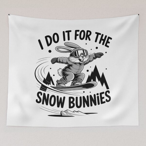 Item preview, Funny Christmas Winter Trip Snow Boarding Bunny Snow Park designed and sold by WalshDrawnLaugh.