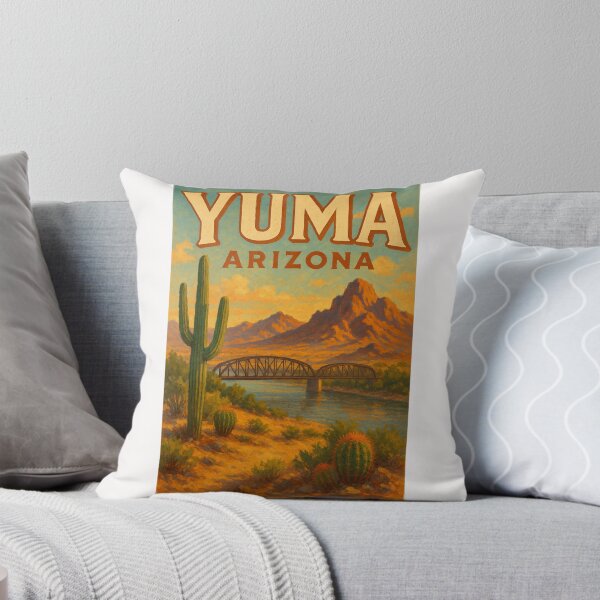 Item preview, Yuma Arizona Desert Landscape with Train Bridge designed and sold by Places On Earth.