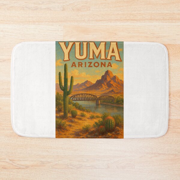 Item preview, Yuma Arizona Desert Landscape with Train Bridge designed and sold by Places On Earth.