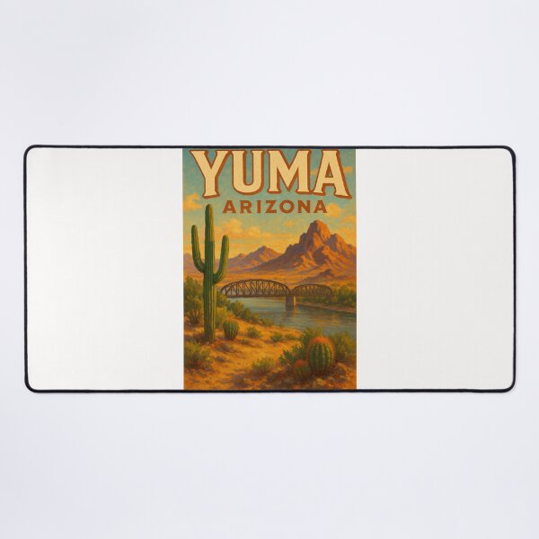 Item preview, Yuma Arizona Desert Landscape with Train Bridge designed and sold by Places On Earth.