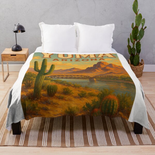 Item preview, Yuma Arizona Desert Landscape with Train Bridge designed and sold by Places On Earth.