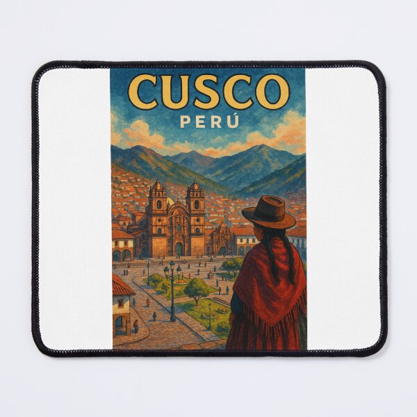 Item preview,  Cusco Plaza de Armas Overlook Andes Peru designed and sold by Places On Earth.