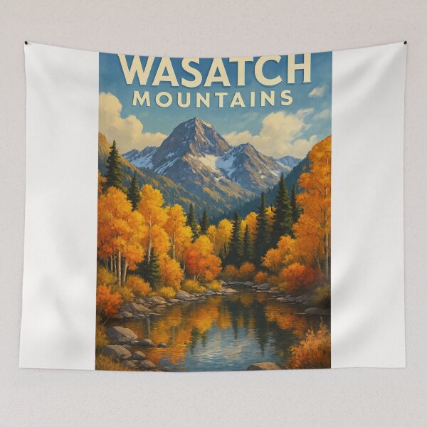 Item preview,  Wasatch Mountains Autumn Reflection Utah designed and sold by Places On Earth.