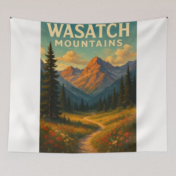 Item preview,  Wasatch Mountains Wildflower Meadow Trail Utah designed and sold by Places On Earth.