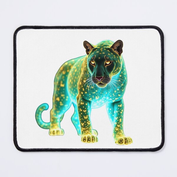 Item preview, Neon Panther: Cosmic Glow Wildlife Art designed and sold by GloriousArtSKD.