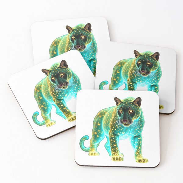 Item preview, Neon Panther: Cosmic Glow Wildlife Art designed and sold by GloriousArtSKD.